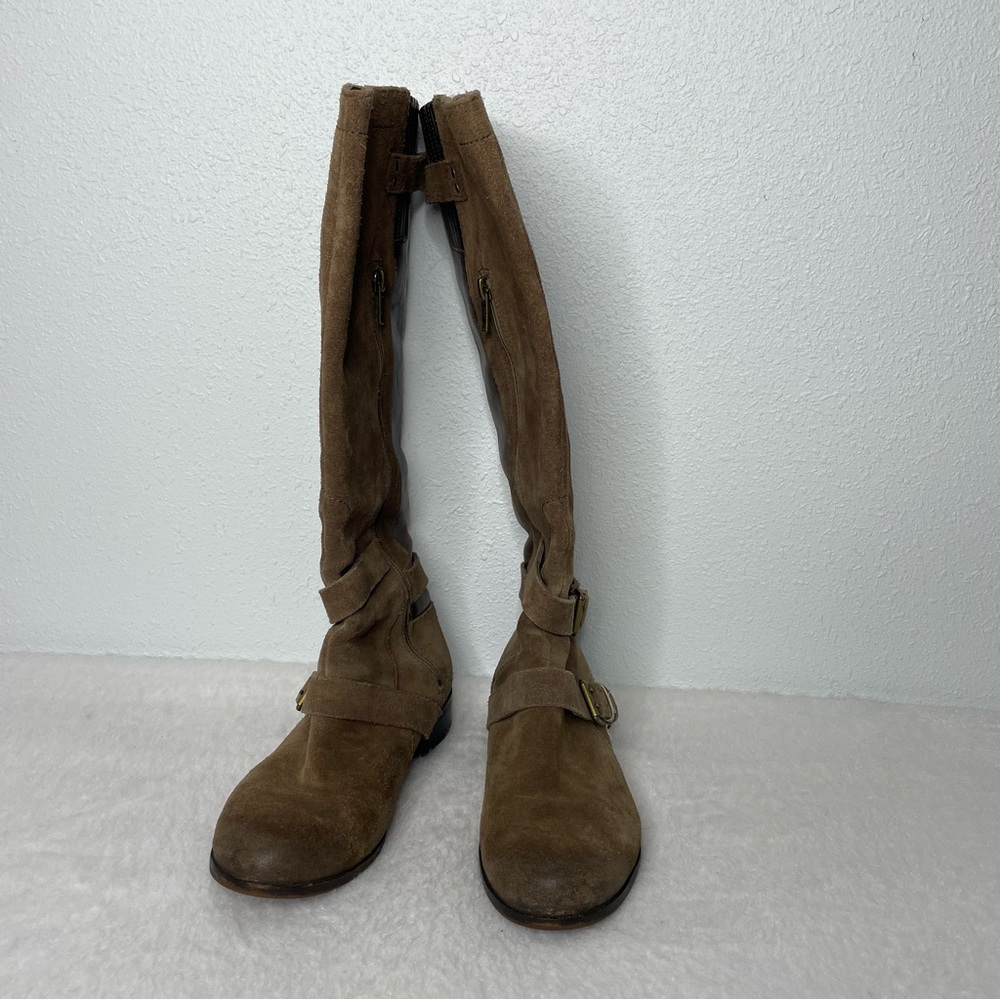 UGG Cydnee Brown Suede Leather Tall Riding Boots size 8.5 - Picture 3 of 16